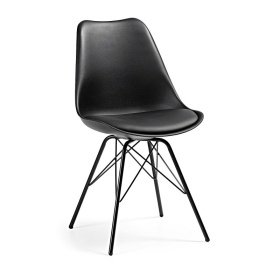 Silla LLABE FED   black  white - SILLAS