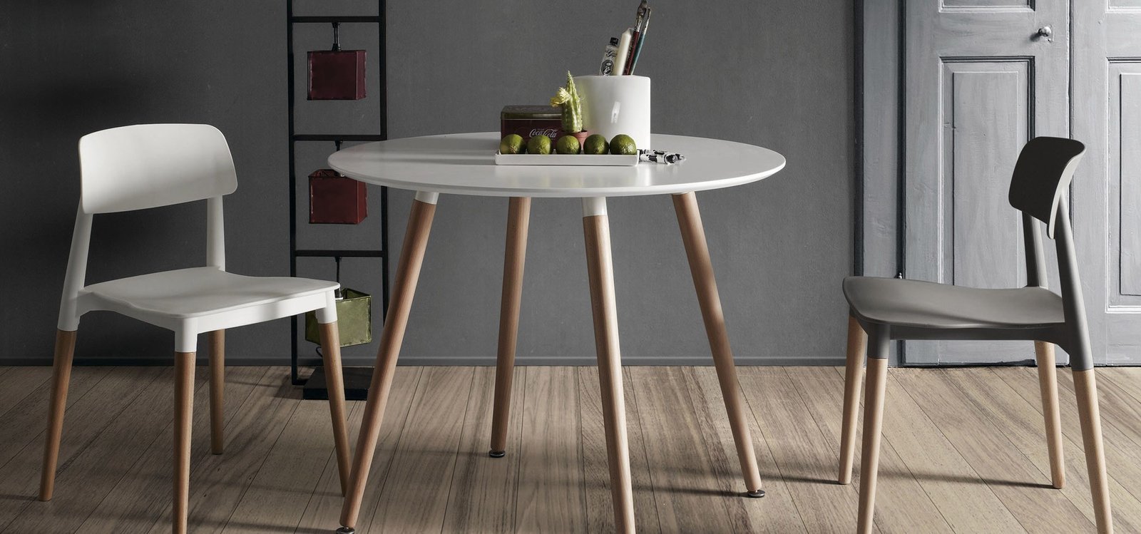 Silla SCATCRO grey - Sillas de madera