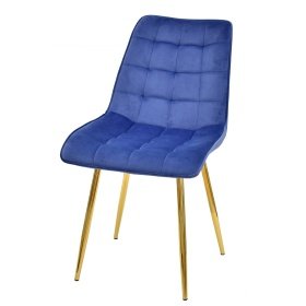 Silla LDAGI  dorado  white  blue - Sillas tapizadas
