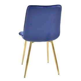 Silla LDAGI  dorado  white  blue - Sillas tapizadas