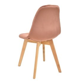 Silla NARELO   white  pink coral - Sillas de madera