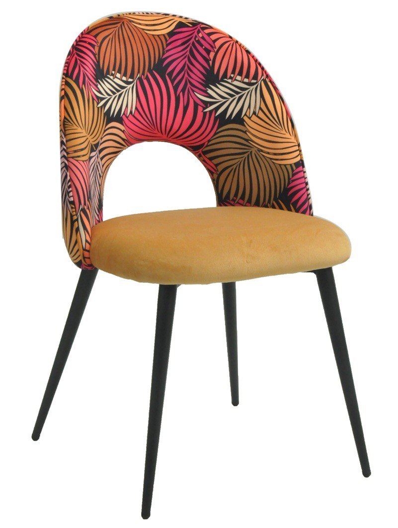 Silla AIRQUO white yellow con floral a juego - SILLAS
