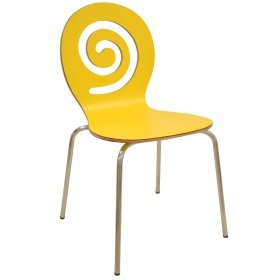 Silla PONSAPI   inoxidable  yellow - Sillas de metal y madera