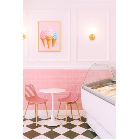 Silla BAYNCIU   pink oscuro - Sillas de metal y plástico