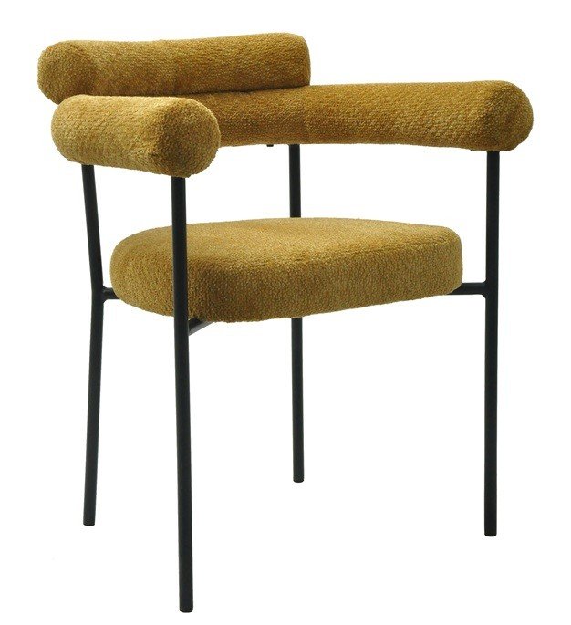 Sillón NTESRVACE bouclé yellow - SILLAS
