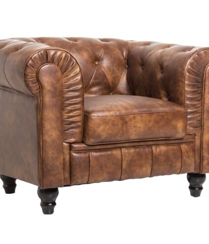 Sillón CHESTER simill cuero viejo - Sillones