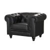 Sillón CHESTER simill black - SOFAS