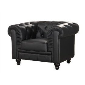 Sillón CHESTER simill black - SOFAS