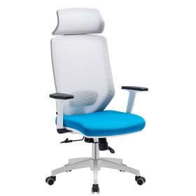 Sillón  oficina YTONCLA white  grey  blue claro - Sillones de dirección