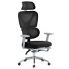 Sillón  oficina RBUYDU  ergonómico grey  black - OFICINA