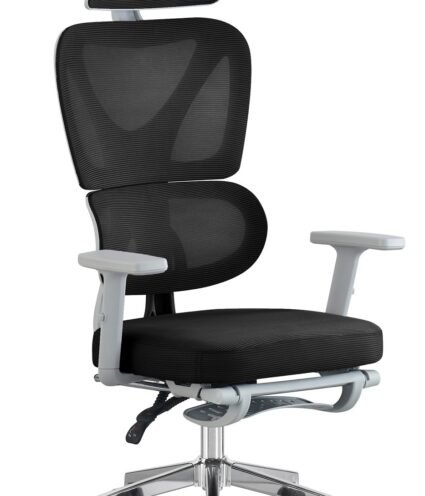 Sillón  oficina RBUYDU  ergonómico grey  black - OFICINA