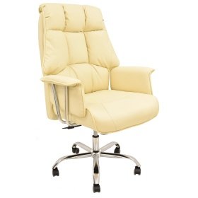 Sillón  oficina NZEREFI       simill beige - Sillones de dirección