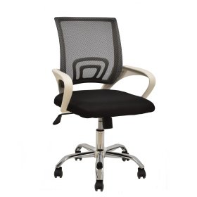 Sillón  oficina FISS FED  white  estructura  black - Sillas operativas