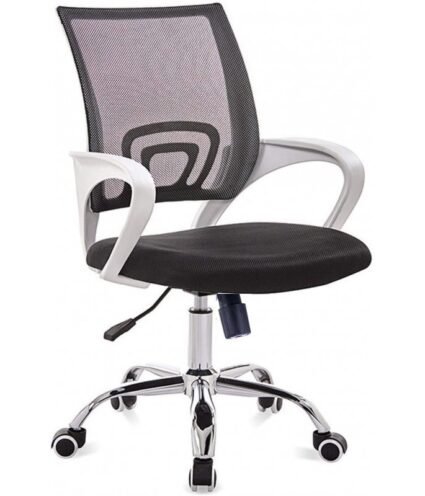Sillón  oficina FISS FED  white  estructura  black - OFICINA