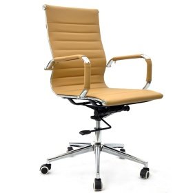 Sillón  oficina LIO       simill brown claro - Sillones de dirección
