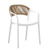 Sillón ZABII   anti UV  white cuerda natural - Sillas de plástico
