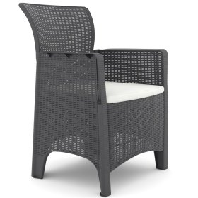 Sillón ÓNLEI  antracita  beige - Sillas de plástico