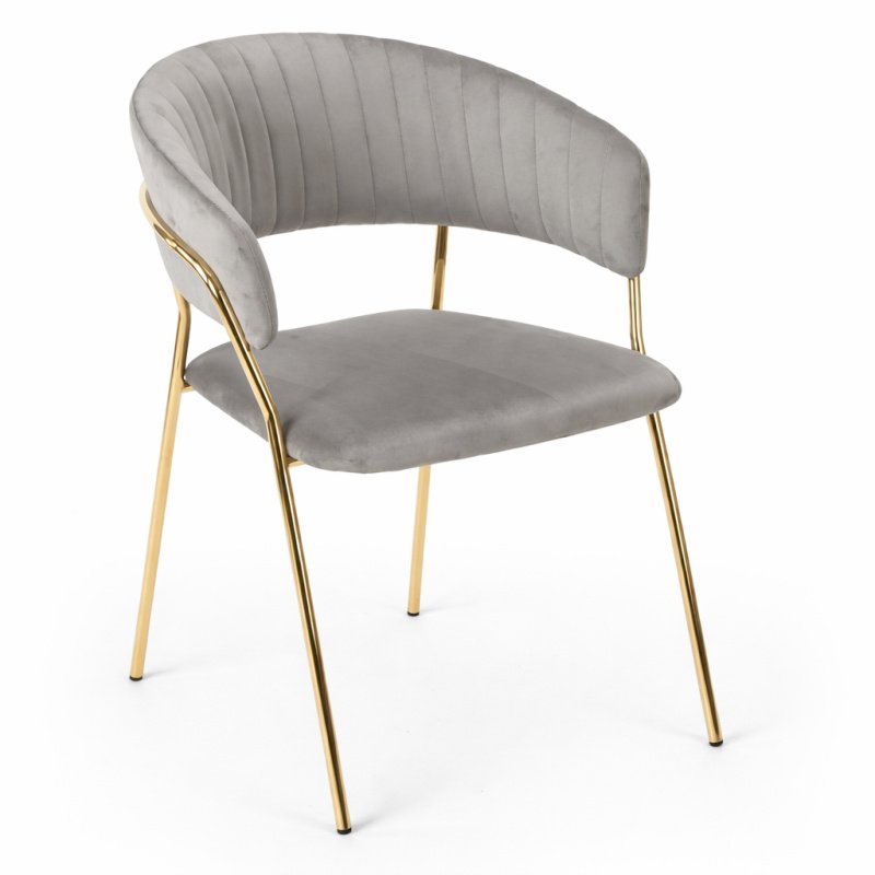 Sillón FRÉNKE FED   dorado  white  grey - SILLAS
