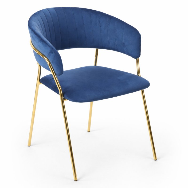 Sillón FRÉNKE FED  dorado  white  blue - SILLAS
