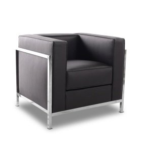 Sillón LOBB inoxidable simill black - Sillones