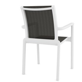 Sillón NOPTUNE   white batyline antracita - Sillas de exterior
