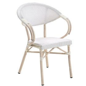 Sillón RJANE   teslin white plata grey - Sillas de exterior