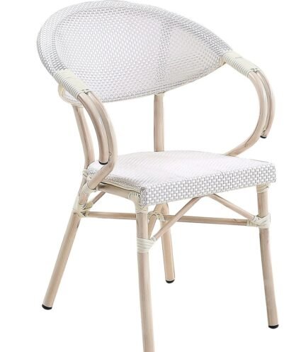 Sillón RJANE   teslin white plata grey - SILLAS