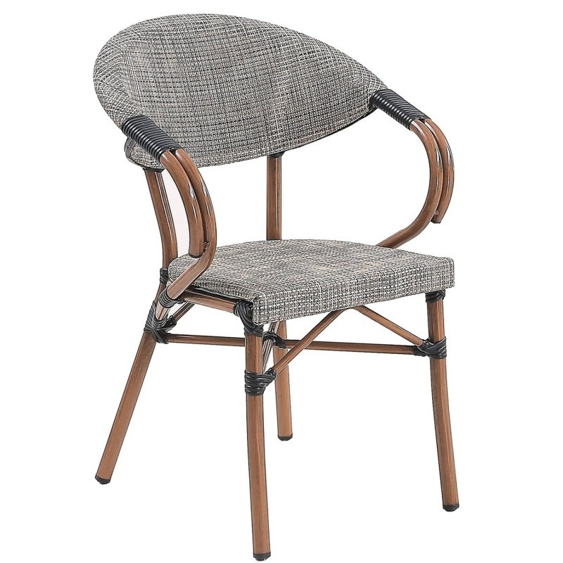 Sillon KALA teslin grey bronce - SILLAS