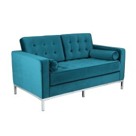 Sofá RLESA 2 plazas  white  turquesa - Sofá de 2 plazas