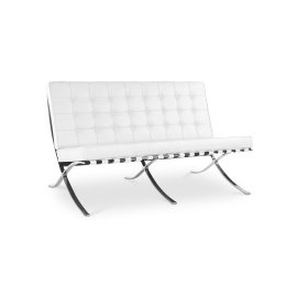 Sofá RNABA 2 plazas  inoxidable simill white - Sofá de 2 plazas