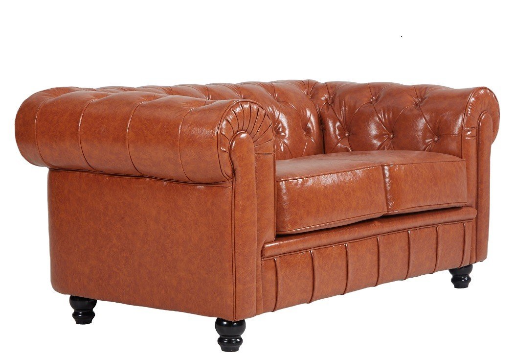 Sofá CHESTER FED 2 plazas simill cuero vintage - Sofá de 2 plazas