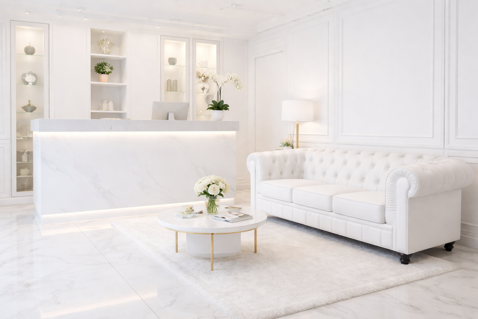 Sofá CHESTER FED 3 plazas simill white - Sofás de 3 plazas