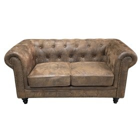 Sofá CHESTER UMMIPRE 2 plazas simill vintage - Sofá de 2 plazas