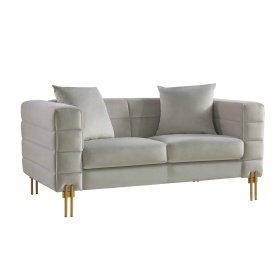 Sofá OSRILA 2 plazas  white  grey claro 25 - Sofá de 2 plazas