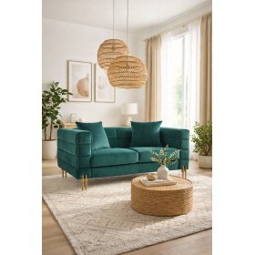 Sofá OSRILA 2 plazas  white   agua 58 - Sofá de 2 plazas