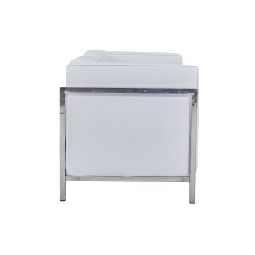 Sofá LOBB2 plazas  inoxidable simill white - Sofá de 2 plazas