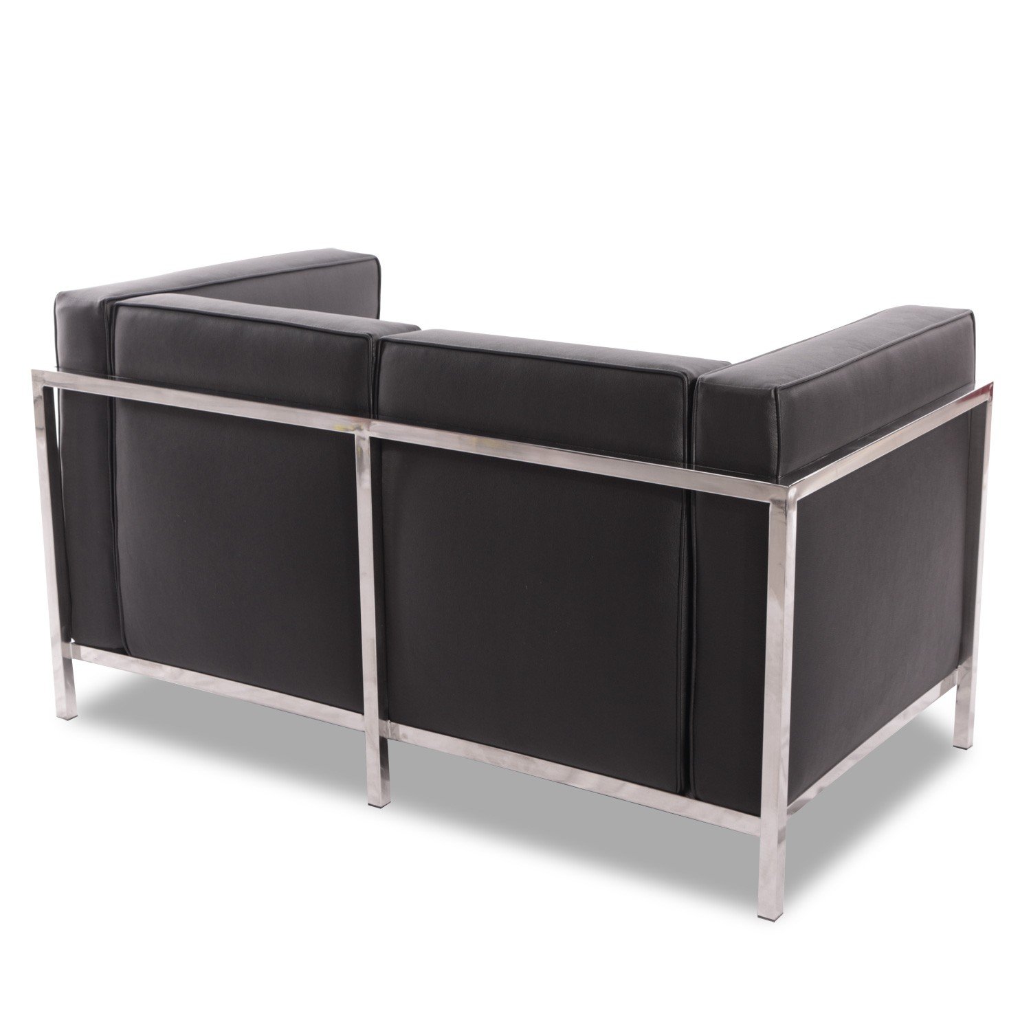 Sofá LOBB2 plazas inoxidable simill black - Sofá de 2 plazas