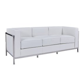 Sofá LOBB3 plazas  inoxidable simill white - Sofás de 3 plazas