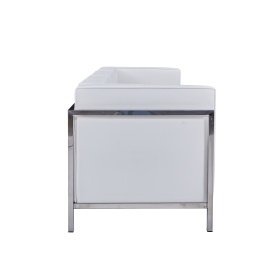 Sofá LOBB3 plazas  inoxidable simill white - Sofás de 3 plazas