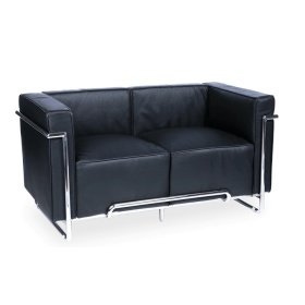 Sofá TTONEVE 2 plazas  inoxidable simill black - Sofá de 2 plazas
