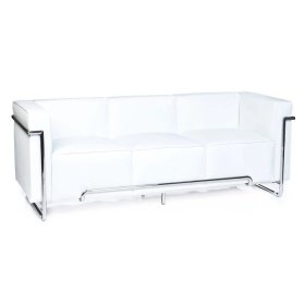 Sofá TTONEVE 3 plazas  inoxidable simill white - SOFAS