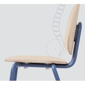 Taburete LMARCO  blue   con HPL  natural - TABURETES