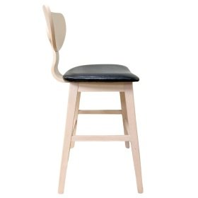 Taburete BLINDU   hevea natural simill black - TABURETES