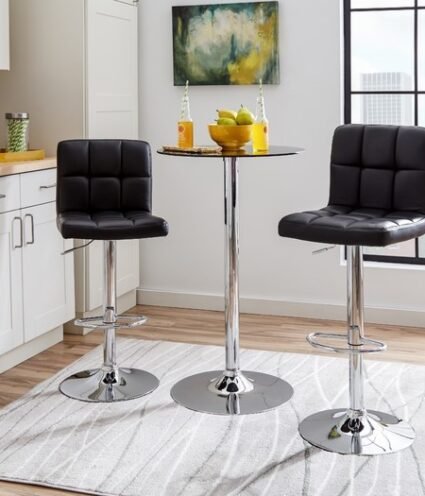 Taburete MIAMI   simill black - TABURETES