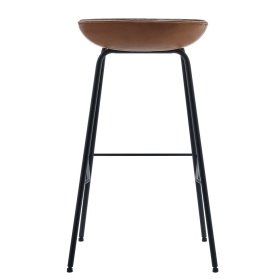 Taburete RIUSSOMI  simill cuero brown black - Taburetes tapizados
