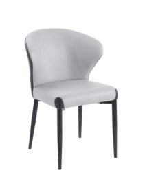 Silla DAREK ,  armazón metal Tapizado Gris - SILLAS