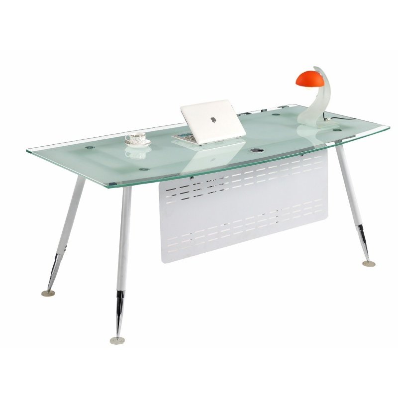 Mesa oficina CASSIAN vidrio white - Mesas de Oficina
