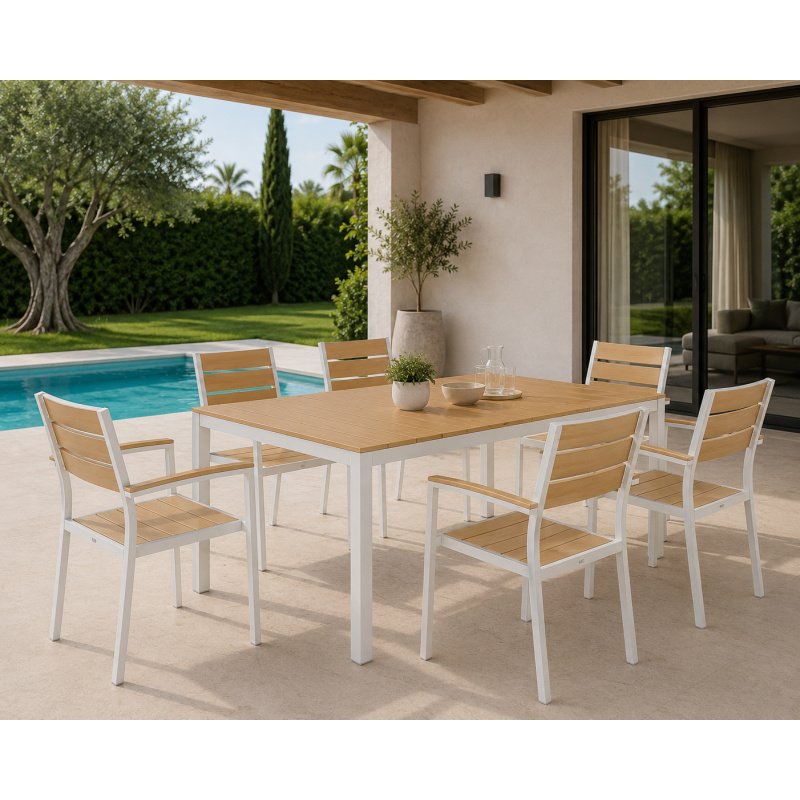 Mesa LDIBARIGA  white tablero  yellow 190 - MESAS