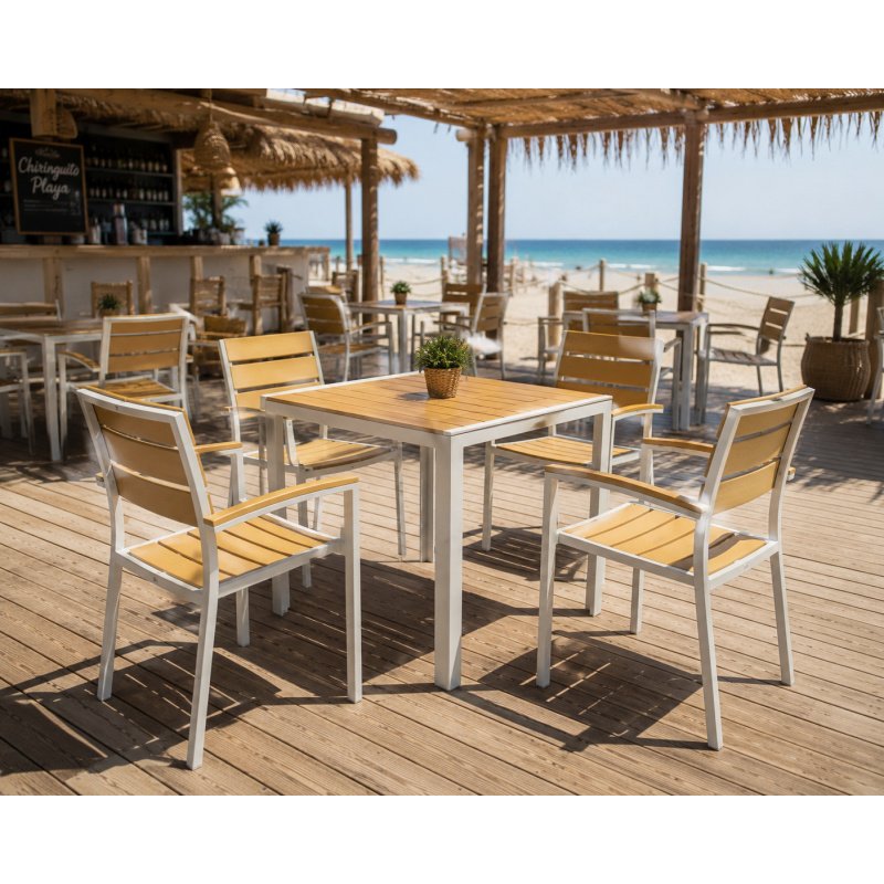 Mesa LDIBARIGA  white tablero  yellow - MESAS