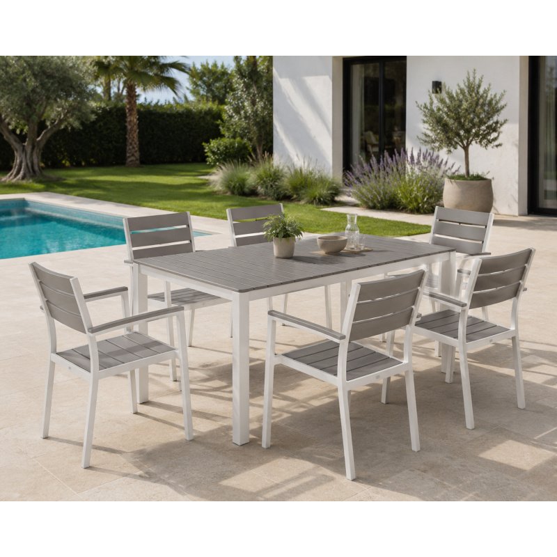 Mesa LDIBARIGA  white tablero  grey 190 - MESAS